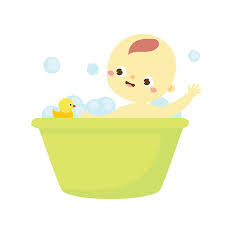 How to bathe a newborn. Baby Washing Happy Toddler Have Bath Newborn Child Little Kid Have Fun In Bubble In Water With Duck Rubber Toy Royalty Free Cliparts Vectors And Stock Illustration Image 143431001