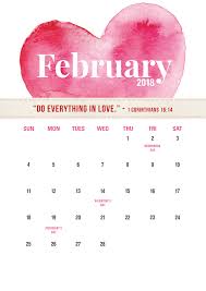 It is the second month of the year. February 2018 Calendar Printable Christianbook Com Blog