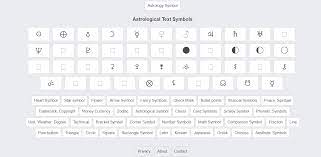 Click to copy the zodiac signs symbol automatically. Astrological Symbols Astrological Symbols Text Symbols Text Signs