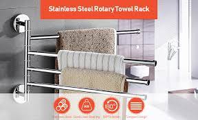 Discover towel bars on amazon.com at a great price. Rotary Towel Rack With 4 Swivel Bars Wall Mounted Stainless Steel