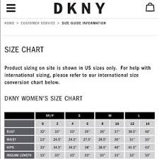 18 Eye Catching Dkny Sizing Charts