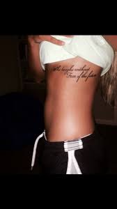 Got This Tattoo A Couple Years Ago Stood For Me A Time Of Me To Quit Putting My Trust Into Things Of This World Rib Tattoos For Women Rib Tattoo