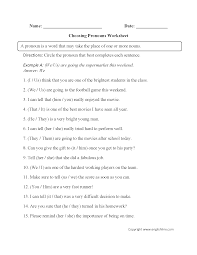 Word Usage Worksheets Pronoun Agreement Worksheets Pronoun Antecedent Agreement Pronoun Worksheets Word Usage