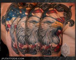 Long live the mighty eagle tattoo. Shoulder Eagle Flag Tattoo By Jpj Tattoos