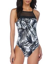 Black And White Swimsuits Women S Lauren Ralph Lauren Womens One Piece Swimsuit 16 Black And White Print High Neck Fashion Clothing Shoes Accessories Womenscl With Images One Piece Winter Outfits Women