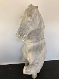 large academic plaster of a horse torso after the Antique, circa ...