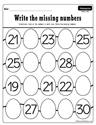 Missing Numbers 1 50 Worksheets For Your Easter Holiday Lessons Counting Activities Kindergarten Kindergarten Math Worksheets Counting Kindergarten Math