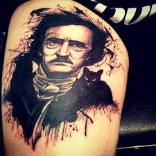 As for the red color surrounding poe, i think his image would have stood out better without it, although it may. Edgar Allan Poe Tattoo Gothic Tattoo Poe Tattoo Horror Tattoo