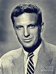 Robert Stack, Vintage Actor Digital Art by Esoterica Art Agency