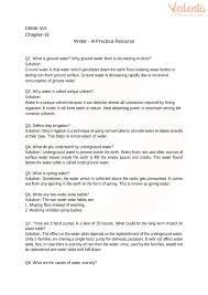 cbse class 7 science water a precious resource worksheets with answers chapter 16