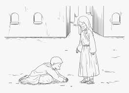 Video (3 minutes 26 seconds) of a teacher telling this story using simple paper props from youtube Bible Jesus Religion Free Picture Jesus Heals 10 Lepers Coloring Hd Png Download Transparent Png Image Pngitem