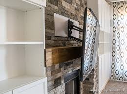 Is a tv over a fireplace too high? Family Room Makeover Part 4 Airstone Fireplace Makeover Infarrantly Creative