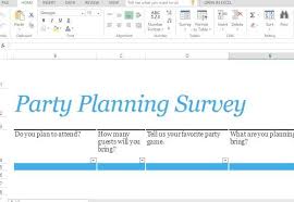 The simplest of plans can lead to the best memories. Party Planning Survey Form Template For Excel