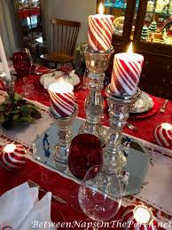 A Candy Cane Table Setting For Christmas And The Winter Holidays In 2020 Christmas Table Settings Candy Cane Christmas Tree Peppermint Christmas Decorations