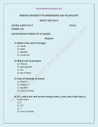 In this article, we will provide you with all the information about mht cet previous year papers along with the free pdfs as well as the test links to practice for questions on embibe. Entry Test Material Muet Entry Test 2018 Mcqs Updated