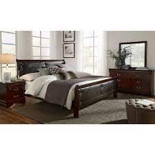 The franklin bedroom set is a modern bedroom set made from solid hardwood and birch veneers. Marley Sleigh Bedroom Set Merlot Global Furniture Furniture Cart