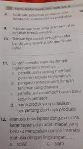 Contoh Interaksi Manusia Denga Lingkungan Alam Misalnya Brainly Co Id