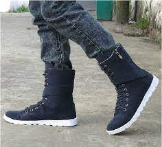 2014 Warm Men S Boots Fashion Snow Boots For Winter High Style Shoes Fashion Boots Blue Black Size 40 4 Fashionable Snow Boots Mens Boots Fashion Fashion Boots