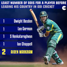 Markram ha sido descrito por el ex jugador graeme smith como un futuro capitán de sudáfrica. Aiden Markram Leading South Africa S Odi Side In Only His 3rd Odi Savind Cricket Cricket Match Latest Cricket News