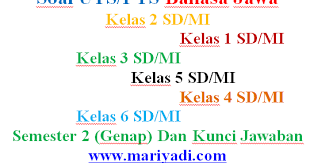 Demikian contoh latihan soal ulangan uts tema 5 kelas 2 sd semester 2 (genap) dan dilengkapi dengan kunci. Soal Uts Bahasa Jawa Kelas 5 Sd Mi Semester 2 Genap Dan Kunci Jawaban Paket 2 Mariyadi Com