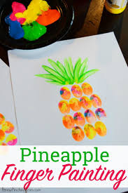 Pineapple Finger Painting Diy Summer Crafts Kids Art Projects Diy Crafts For Kids Easy