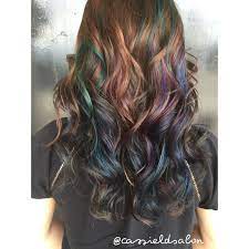 Oil Slick Hair Cassieldsalon Oil Slick Hair Rainbow Hair Hair Techniques