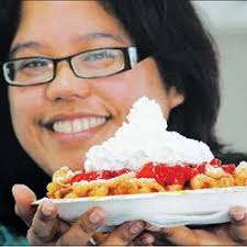 Filling in for the funnel cake lady