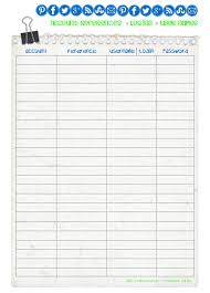 Free Printable Password Username Login Record From Mummy Babble Messpots Journals Planners Printables Free Printable Stickers