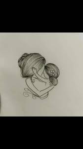 Mom N Daughter Mom Drawing Drawings Art