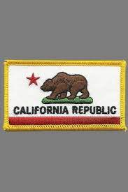 California Patch Grizzly Bear Ca Republic Flag Uniform Badge Souvenir Iron On Travel Patch California Patches Travel Patches Republic Flag