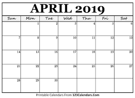 April 2019 Printable Calendar November Printable Calendar Calendar Printables January Calendar