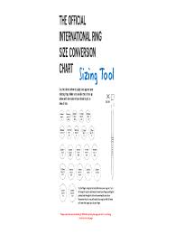 Official International Ring Size Conversion Chart Edit
