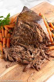 Add the roast to the ninja foodi pot warm your water in the microwave for 1 minute. Low Carb Pot Roast In The Ninja Foodi Instant Pot Or Slowcooker