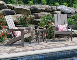 A wide variety of adirondack chair sets options are available to you, such as general use, design style, and material. Poly Lumber 3 Piece Stationary Adirondack Chair W Square End Table Set