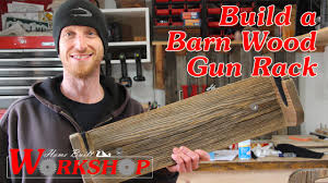 Both 9 gun and 3 gun rifle racks will lock up almost all standard type hunting rifles (with or without standard size scopes) and shotguns having similar length stocks (types. Diy Gun Rack Made From Reclaimed Barn Wood Youtube
