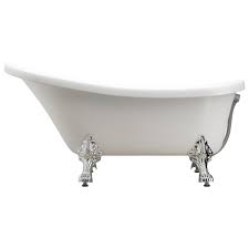 Freistehende badewanne preise vergleichen und günstig kaufen bei idealo.de 253 produkte große auswahl an marken bewertungen & testberichte. Vidaxl Freistehende Badewanne Mit Lowenfussen Weiss Acryl Gitoparts