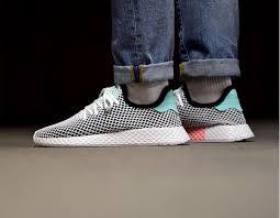 Adidas Black And Green Running Shoes Adidas Deerupt Runner Core Black Easy Green B28076 Schuhe Herrin