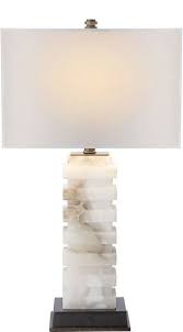 Visual Comfort Rectangular Stacked Table Table Lamp Neena S Lighting Alabaster Lamp Lamp Design Decorative Table Lamps