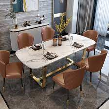 Bassett furniture's designers have an uncanny eye for the most popular and fashionable trends in home furniture. China Luxury Modern Style Dining Table With Chair For Home Furniture China Stainless Steel Table Tabls