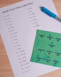 math facts secret codes activity education com