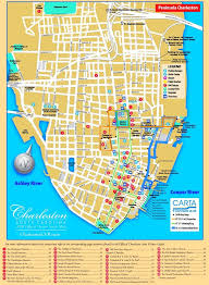 Charleston Tourist Map Charleston South Carolina Travel Charleston Travel