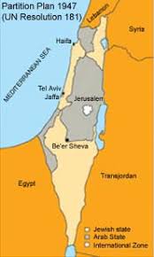 The state of the jewish people, founded in 1948. Un General Assembly Resolution 181