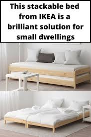 This Stackable Bed From Ikea Is A Brilliant Solution For Small Dwellings In 2020 Beds For Small Spaces Small Bedroom Bed Small Space Bedroom