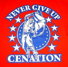 Wwe Authentic Wear John Cena Never Give Up Mens Shirt Large John Cena Roman Reigns Logo Wwe