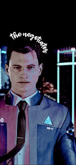 Connor wore a hospital gown with blood stains on the whole right side of his torso. Dbh Wallpaper Explore Tumblr Posts And Blogs Tumgir