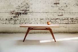 Solid Wood And Copper Coffee Table Mid Century Style Stockton Heritage In 2020 Solid Wood Coffee Table Mid Century Coffee Table Solid Coffee Table