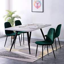 4.6 out of 5 stars. Ainpecca 4x Green Velvet Guest Chair Dinning Chair Metal Legs For Livingroom Dinning Room Cafe Office Buy Upholstered Dining Chairs 2778995