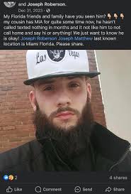 Matthew Robineau, missing from Melbourne, Florida, has been found and is  deceased. Praying for his soul and for comfort for his family, his friends,  his acquaintances. Florida Today story states so:  https://www.floridatoday.com/story/news/crime/2019/02 ...