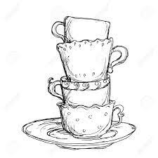 Image Result For Tea Cups Coloring Pages Adults Tea Cup Drawing Tea Cup Art Cup Art