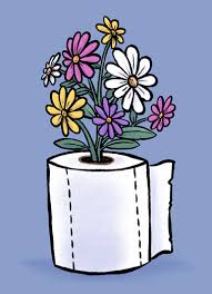 Blue 3 stem paper flower arrangement is unique handmade from card stock our handmade paper flower bouquet is a unique alternative for your loved ones. Funny Mother S Day Card Toilet Paper Bouquet From Cardfool Com